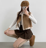 Hot Girl Plain Suede Simple Hunting Cap Hat