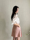 Wayling Pleated Banding Skirt Pants