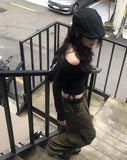 Hoku Pintuck Low Cargo Pants
