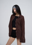 Julie See-Through Stripe Shirt