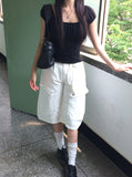 Putz Pocket Cargo Pintuck Bermuda Pants