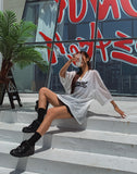 Beskitt V-neck mesh short-sleeved