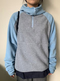Chiffonne Brushed Hood Half Zip-Up Fleece Sweatshirt