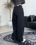 Blin Incision Wide Cotton Pants