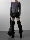 Burneck Eyelet Layered One-Off Tee