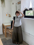 Hinbo Summer Check Roll-up Short Sleeve Shirt