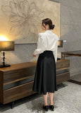 Crea Lace Collar Puff Blouse