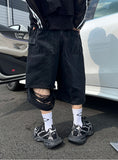 Washed Black Destroyed Part 8 Denim