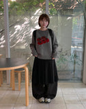 Kimri Button Cotton Balloon Wide Pants