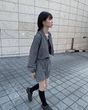 Ilu Nylon Windbreaker Skirt Set