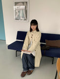 Pinna Cotton Collar Long Coat