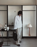 Modern three-tuck wide slacks