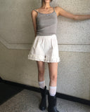 Hooyou Flower Punching Ribbon Lace Sleeveless