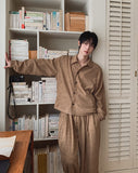 Ruko Crease Balloon Jacket Pants Set