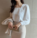 Beginning Square Neck Blouse