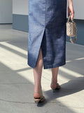Even Square Neck Shirring Long One Piece
