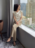 Les Drape Yoru Cap Sleeveless T-Blouse