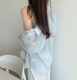 Vacation Summer Strap Sleeveless Loose Fit Shirt Set