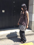Katahi Pattern Banding Mini Skirt