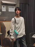 Rough See-through Layered Knit