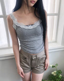 Laykin Shirred Lace Sleeveless