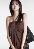 String Mocha Mousse One Piece