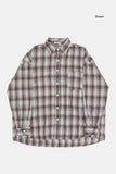 Autumn vintage loose check shirt