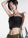 Zipper Slide Tube Top