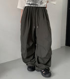 [unisex] Menky banding nylon string track parachute pants