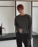 Roda Ribbed Diagonal Zipper Long Sleeve T-shirt