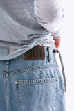 Dario string wide denim pants