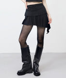 Roteo Unbalance Shirring Brushed Skirt
