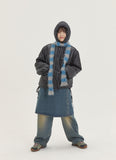 [BAONHAUS] Linmove Glossy Pocket Ribbon Hood Padding Jumper
