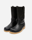Casual loop leather ankle boots