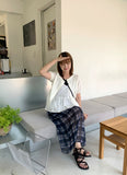 Kimin Shirring Strap Round Puff Blouse