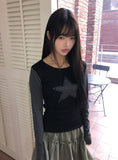 Emu Star Patch Striped Long Sleeve T-shirt
