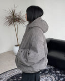 Deuce fleece corduroy hooded jacket