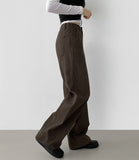 Back Cut Cotton Wide Peach Process Cotton Pants