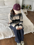 Lofted Stripe Hood Knit