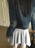 [MADE] Norber Vintage Washing Pocket Cropped Denim Jacket