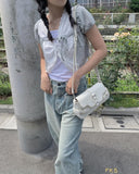 Miru Buckle Square Leather Bag