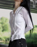 Elv See-through Hood Cardigan