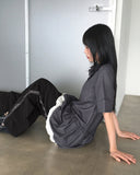 Somel Double Layered Short Sleeve Mini Shirt One Piece