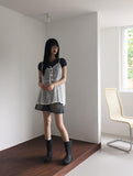 Newco ribbon strap see-through bustier sleeveless