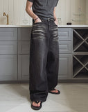 Blaze Catbrush Wide Denim Pants