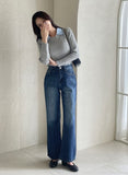 Milo color matching shirt collar cable knit