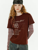 W Stripe Layered Long Sleeve