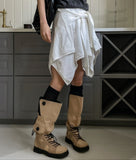Foldy Unbalanced Shibori Strap Skirt