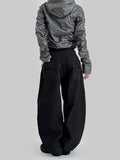 Shirring cap hood nylon jumper