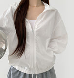 Daily Collar Light Shibori Windbreaker